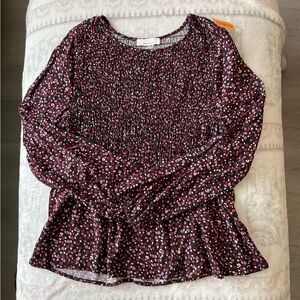 URBAN Romantics Black and Pink Patterned Blouse